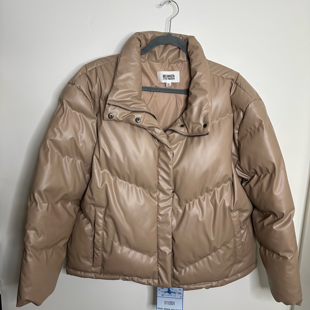 BB Dakota Steve Madden Nude Puffer Jacket